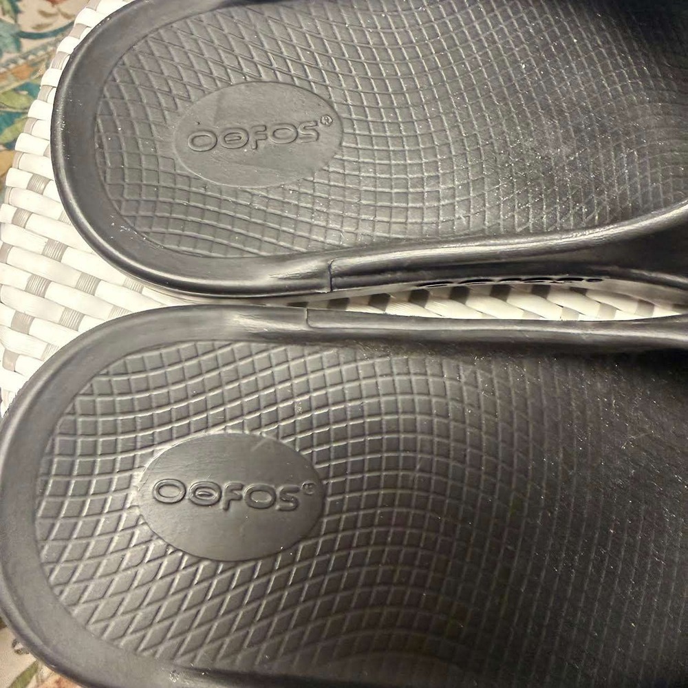 Oofos Ooahh Black Slide Sandals Oofoam Recovery Mens 11 Womens 13 EU 44